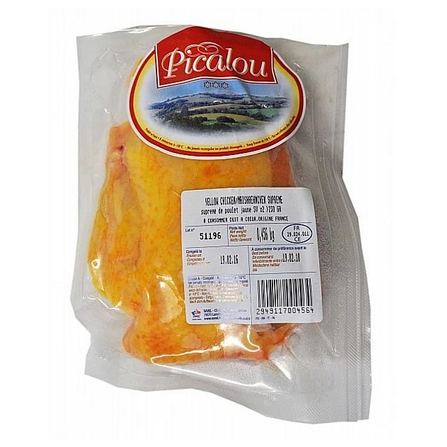 Yellow spring chicken Supreme breast fillets 230g x 2pcs France