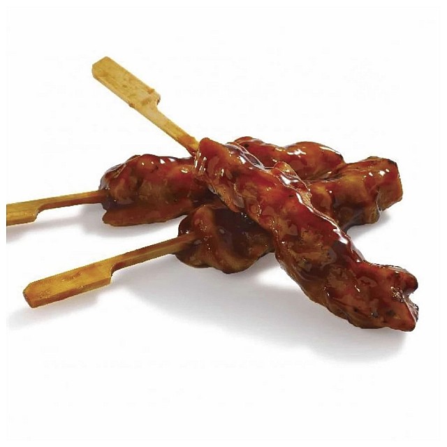 Мясо (бедро) цыплёнка на шпажках Yakitori Soy 25g, приготовленное, замороженое, 1кг Komoro