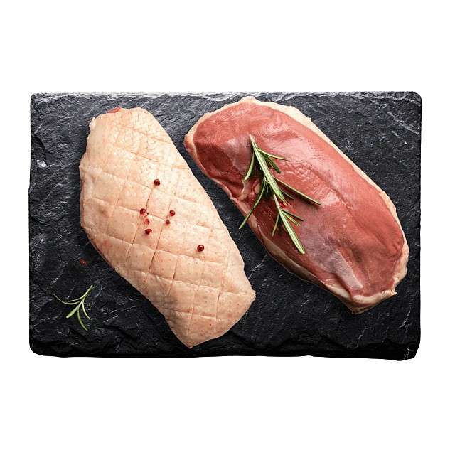 Утиная грудка на коже 220-280г х 2шт. в вакууме, 5кг Франция