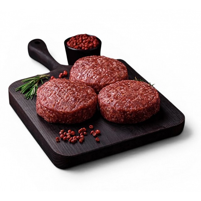 Говяжие Стейк-бургеры 100% Angus (27x170g) 4.59kg