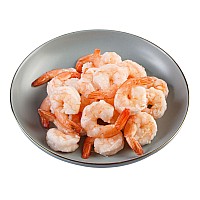 Vannamei cooked, peeled, tail-on 31/40, 1kg, 20% glaze