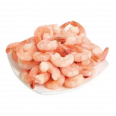 Креветки тигровые вареные, очищенные, с хвостом 26/30, 1кг, 25%