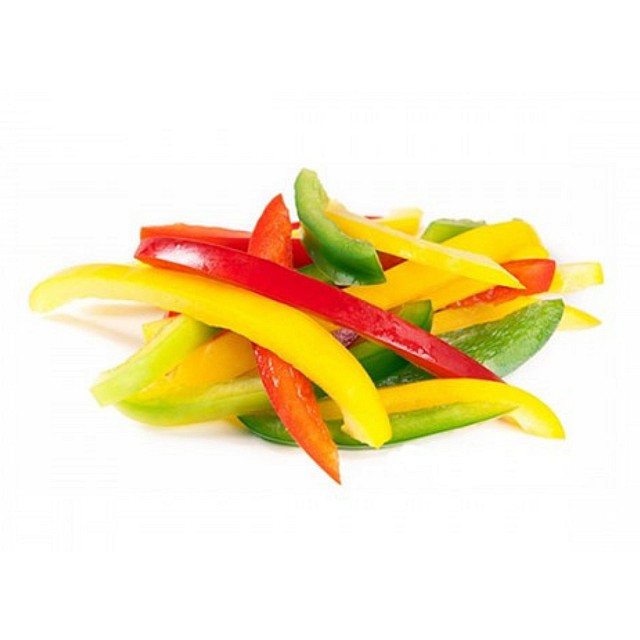 Зелёный, красный, желтый перец, нарезанный (2,5 кг)