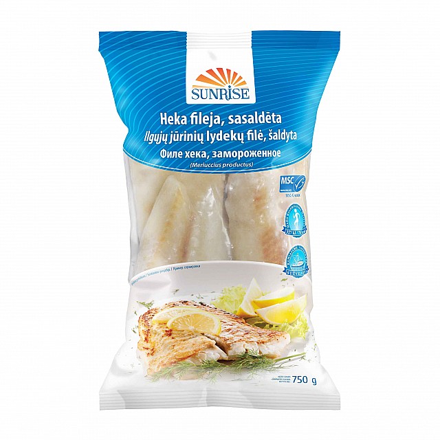 Hake fillets s/less  (10x0,75kg) 100% NW Sunrise, China, MSC