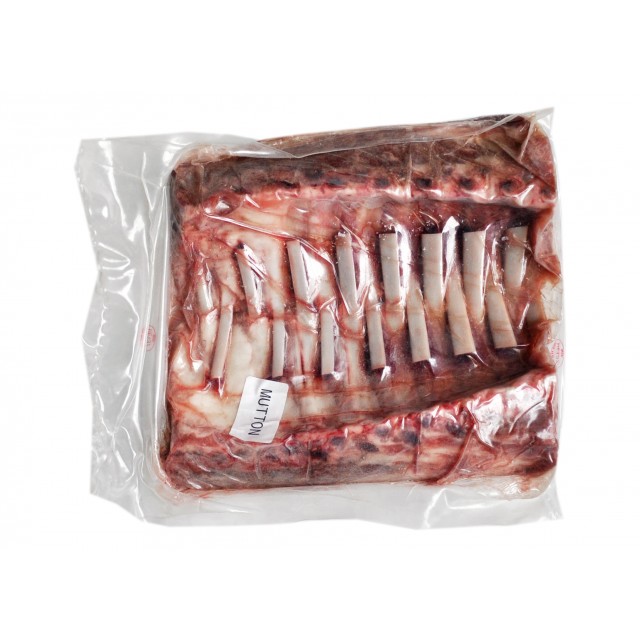 Fr. Mutton Frenched Racks (7-8rib), 75/35 1.2-1.5kg, ~10kg, NZ