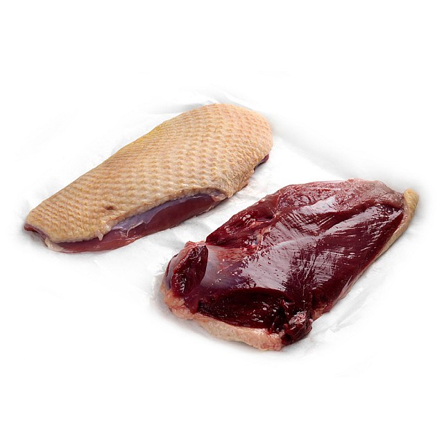 Duck breast fillets skin-on 220-280g x 2pcs in vacuum, 5kg France