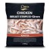 Chicken breast strips 10-12mm, roasted, frozen, 4x2.5kg