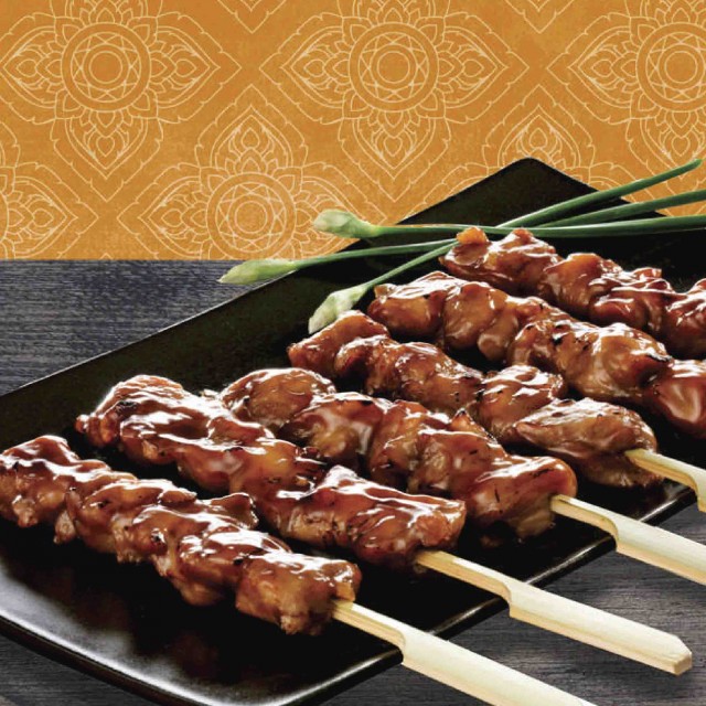Chicken Yakitori Satay skewers 25g, roasted, frozen, 4x2.5kg