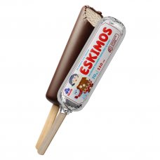 Saldējums "Eskimos" (lode) plombīra, šokolādes glazūrā, 70g/110ml