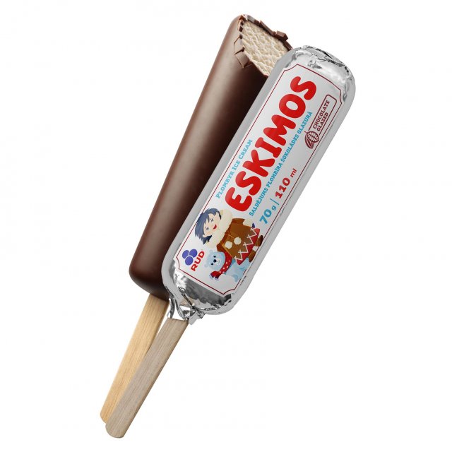 Ice Cream Vanilla "Eskimos" with chocolate, 70g/110ml