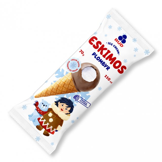 Ice cream Eskimos vanilla, 70g/110ml