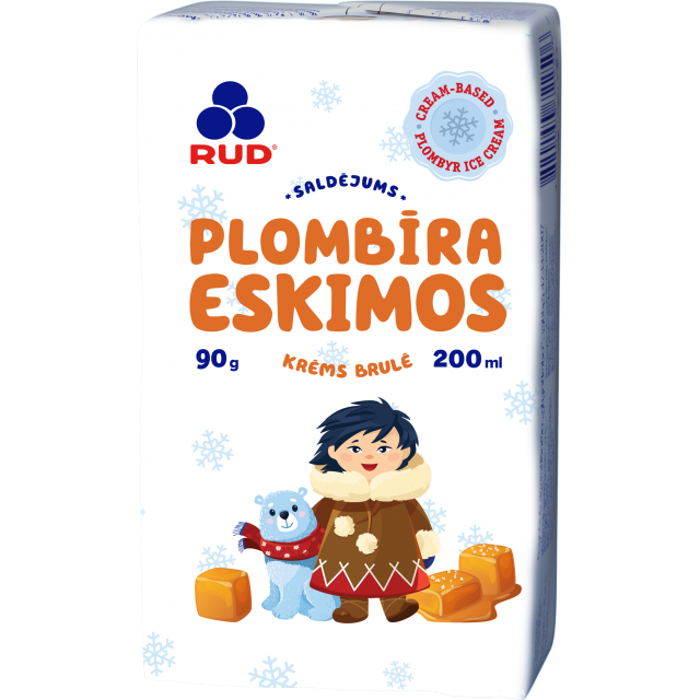 Saldējums "Eskimos" vafeļu sendvičs, krēms-brulē, 90g/200ml