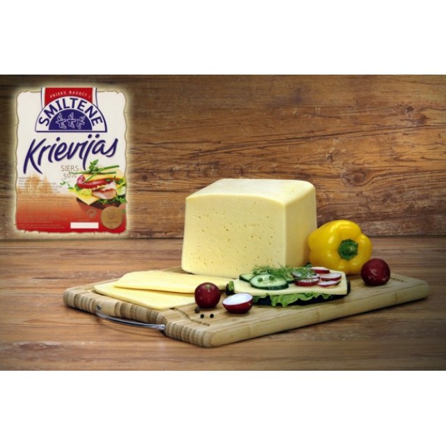 Cheese KRIEVIJAS, 50% fat, (3*~4.5kg) Latvia