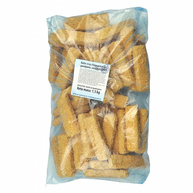 Balto zivju fileja pirkstiņi 1.5kg   (MSC)  (kastē  6kg)