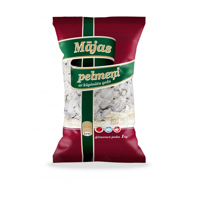 Naminiai koldūnai "Šeimos pakuotė" su rūkyta šonine, 1kg