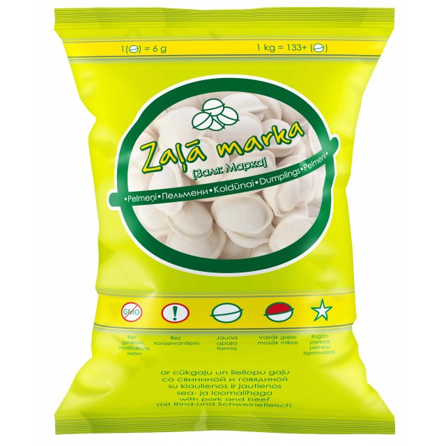 Dumplings "Zala marka" with pork and beef, 1kg.