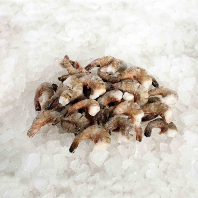 Vannamei head-less, shell-on, raw 26/30 India (10x1kg) Easy Peel 20%