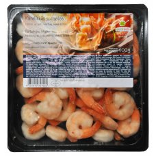 Vannamei cooked, peeled, tail-on 31/40, 400g, Gardi Ēdis