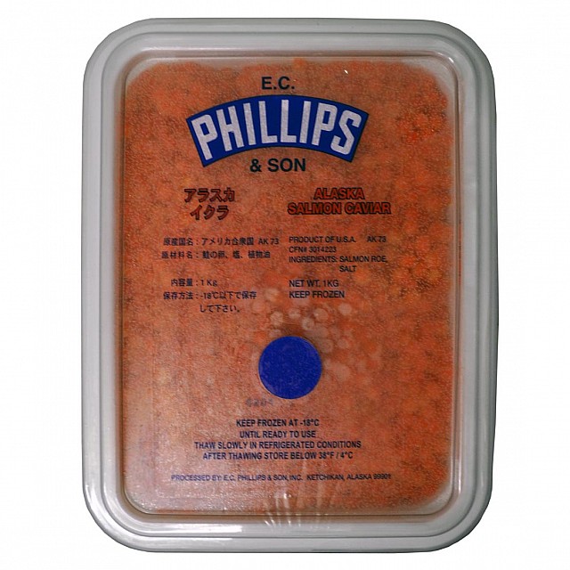 Chum Salmon Premium caviar(Green grade) frozen Phillips (12x1kg) United States