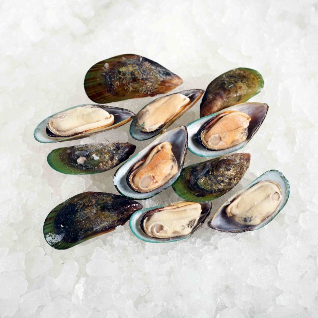 Greenshell mussels half-shell 30/40, 1kg