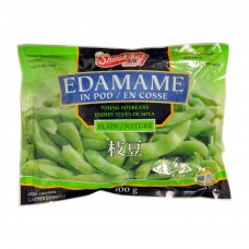 Pupiņas sojas EDAMAME pākstīs, blanšētas, 400g