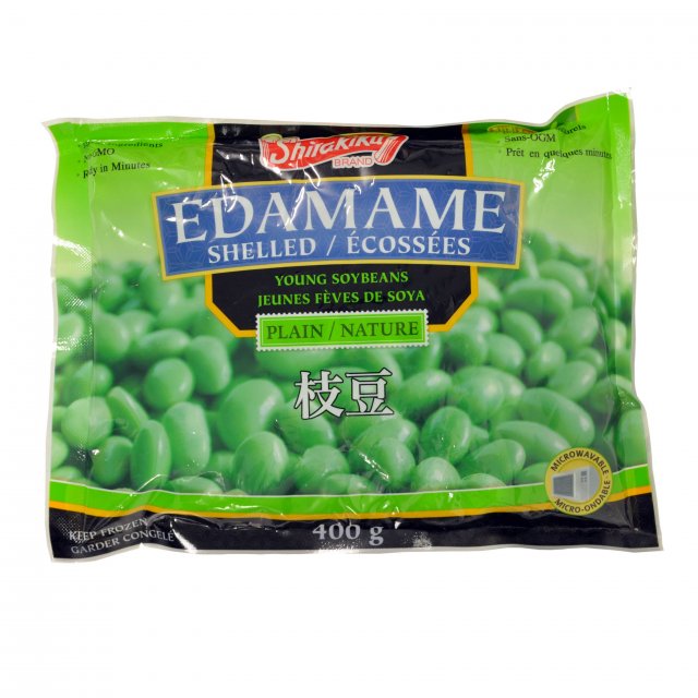 Sojos pupelės EDAMAME, virtos, išlukštentos, 400g, šaldytos