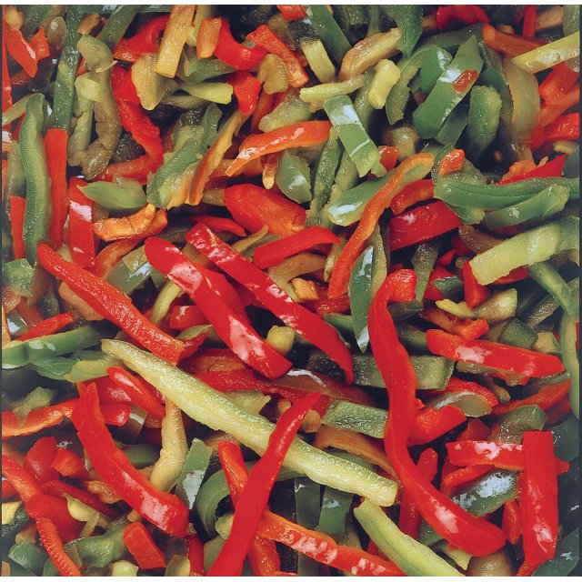 Sliced peppers red/green/yellow (2,5 kg)