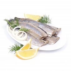 Siļķu fileja marinēta, eļļā 3,25 kg ( netto 2,5 kg )