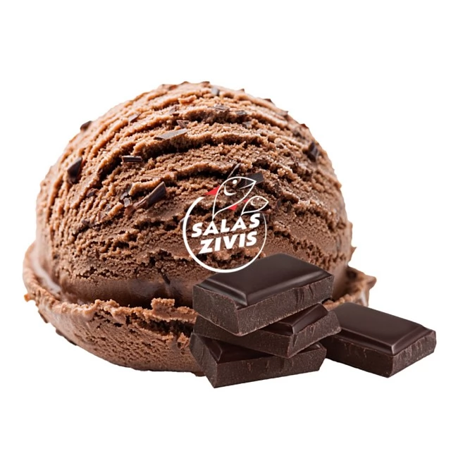 Saldējums ar šokolādes garšu un šokolādes gabaliņiem "MELNĀ ŠOKOLĀDE" 2,5kg/4L
