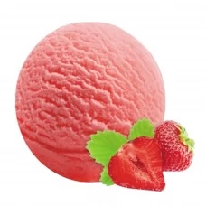 Saldējums ar zemeņu garšu un ogu gabaliņiem "ZEMEŅU", 2,5kg/4L
