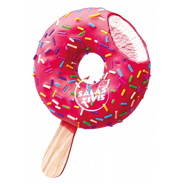 Saldējums "DONUT Vaniļa-Zemene" 21x70g/100ml