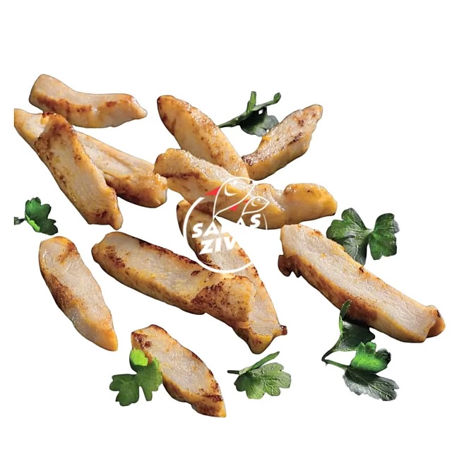 Cāļa filejas strēmeles, sagatavotas 10-12mm, saldētas, 2.5kg, Tasty Chicken