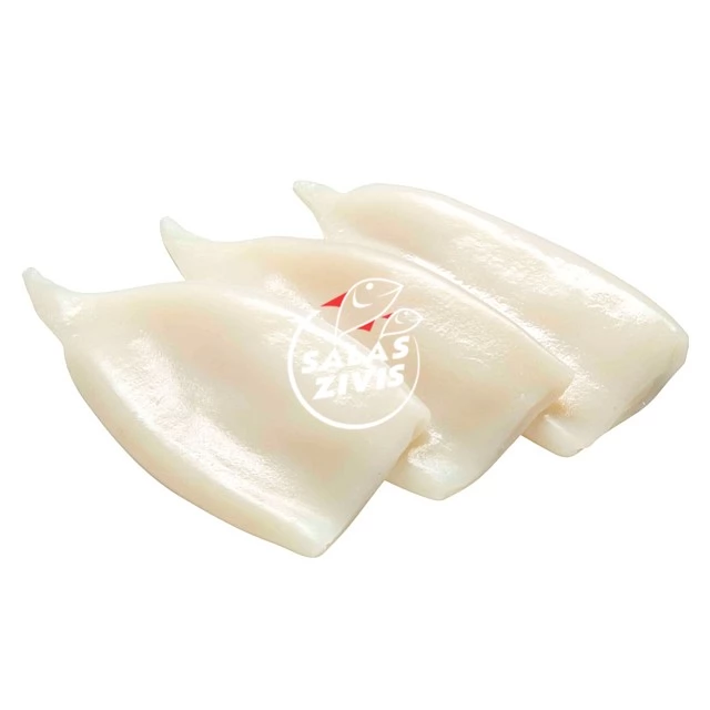 Squid tubes skin-less, cleaned U5 China (1kg) 25%
