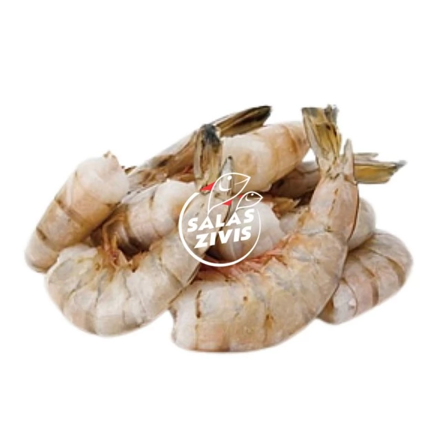 Vannamei peeled and deveined, tail-on, raw 16/20, 1kg, 20% glaze