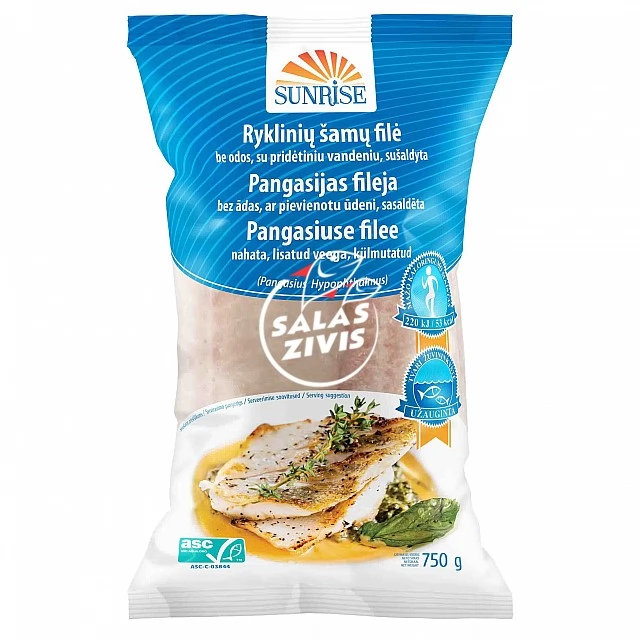 Pangasijas fileja b/ā Sunrise (0.750kg) 100%  ASC Vjetnama