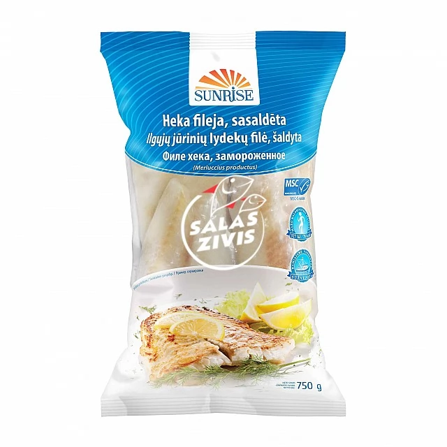 Hake fillets s/less  (10x0,75kg) 100% NW Sunrise, China, MSC