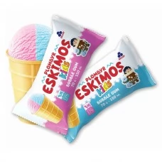 Saldējums "Eskimos Kids Bubble Gum" ar košļājamās gumijas garšu 30x70g/150ml