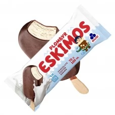 Saldējums "Eskimos" plombīra ar vaniļas garšu un šokolādes glazūru 30x70g/100ml