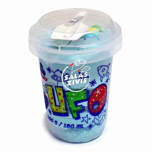 Ice cream "UFO" bubble gum flavoured with sugar coated cocoa candy beans 15*100gr