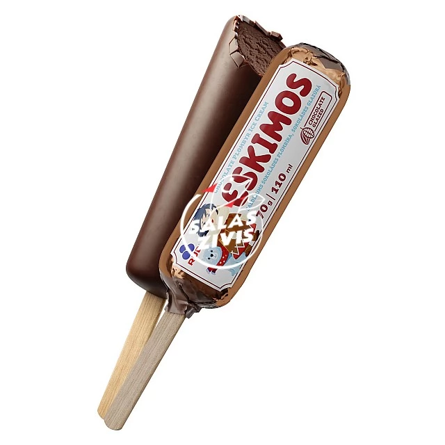 Saldējums Eskimos (lode) šokolādes plombīra, šokolādes glazūrā 40x70g/110ml