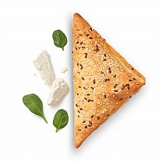 Pīrāgs trijstūris ar brinza sieru un spinatiem no Filo mīklas 96*0,05kg, sasaldēts, "Valesto"