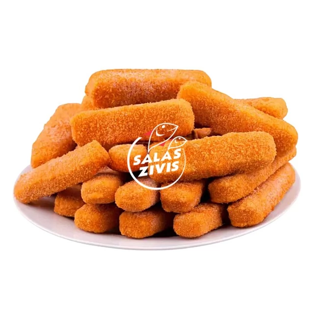 Панированные рыбные палочки из филе белой рыбы, 30г/шт (48% филе), Kоробка 6кг