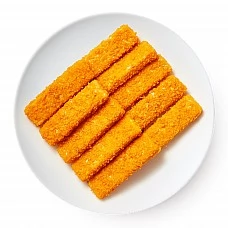 Balto zivju filejas pirkstiņi panējumā premium, 53% fileja, Kaste 6kg