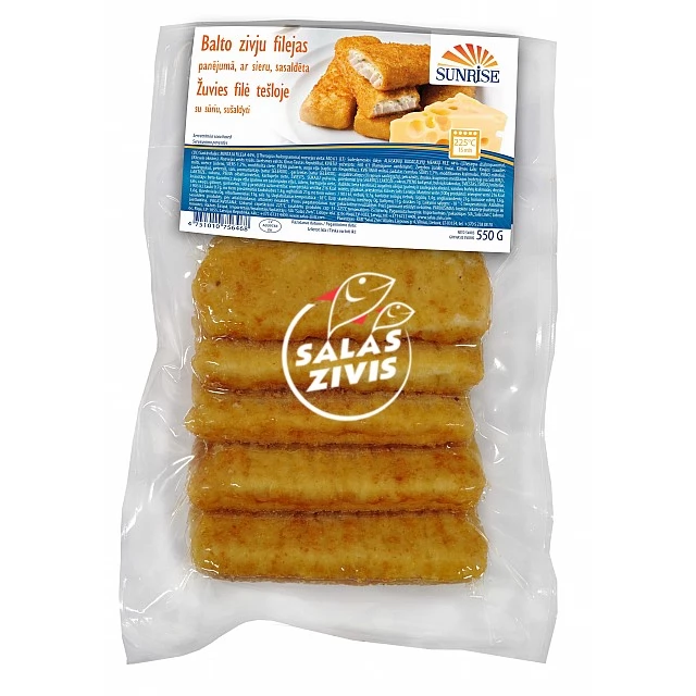 White fish fillets de Lux with cheese 110g/pcs, (44% fillet), 550g