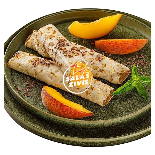Блинчики "Francuzskije" с персиковой начинкой ~62gr, Коробка 5кг