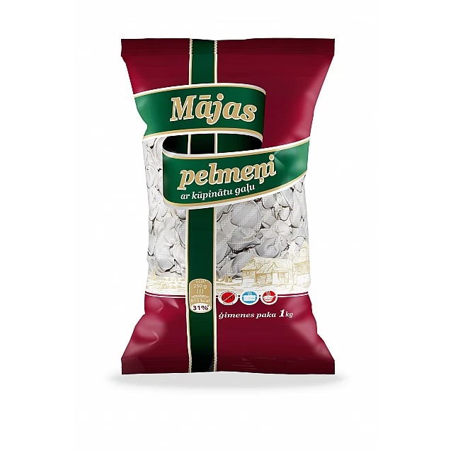 Пельмени с копченым мясом "Семейная упаковка", 12*1kg
