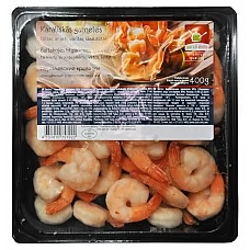 Karaliskās garneles sagatav. tīrītas, ar asti 31/40 (400g netto) Gardi Ēdis