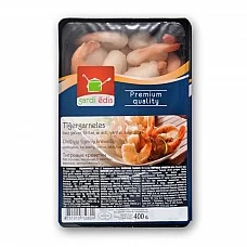 Tīģergarneles GARDI ĒDIS sagatav. tīrītas, ar asti 26/30 Vjetnama (500g) 20% (tīrsvars 400 g)