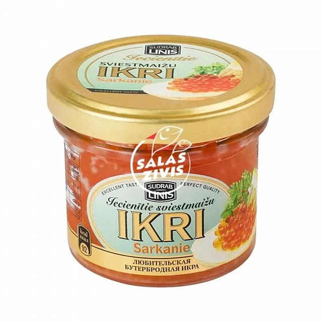 Бутербродная икра любительская красная, 100гр, Латвия