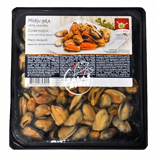 Mussel meat, cooked 200/300, 450g, Gardi Ēdis